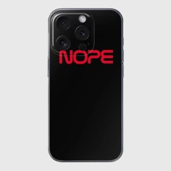 Чехол для iPhone 15 Pro силиконовый с защитой камеры Nope - NASA