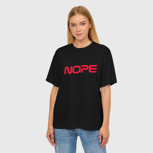 Женская футболка oversize 3D Nope - NASA, цвет 3D печать - фото 3