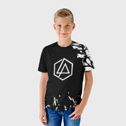 Детская футболка 3D Linkin park краски текстура рок - фото 2