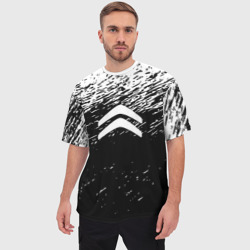 Мужская футболка oversize 3D Citroen краски тектсура - фото 2