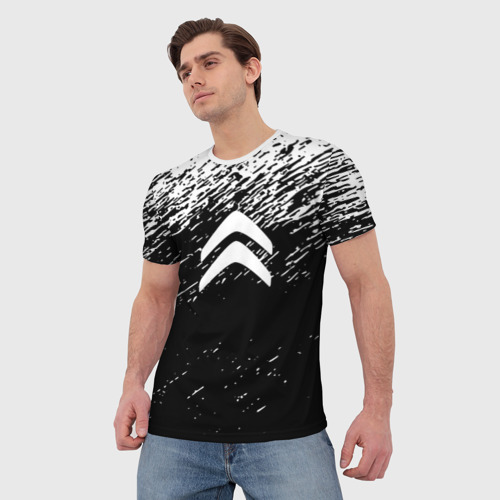 Мужская футболка 3D Citroen краски тектсура, цвет 3D печать - фото 3