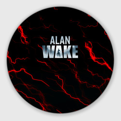 Круглый коврик для мышки Alan Wake dark strom