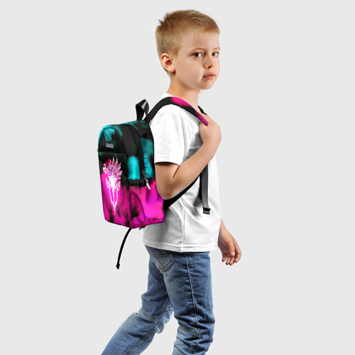 Детский рюкзак 3D Монстр хантер неоновые фон - фото 2