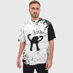 Мужская футболка oversize 3D Мем ъуъ краски - фото 2