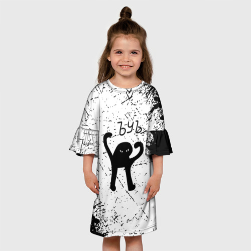 Детское платье 3D с принтом Мем ъуъ краски, вид сбоку #3