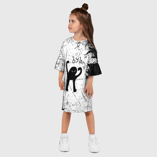 Детское платье 3D с принтом Мем ъуъ краски, фото на моделе #1