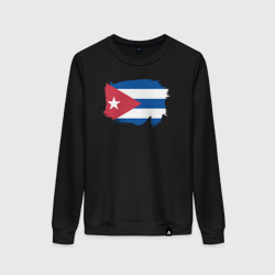 Женский свитшот хлопок Флаг Кубы