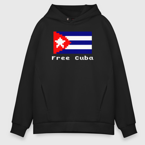 Мужское худи Oversize хлопок Free Cuba, цвет черный