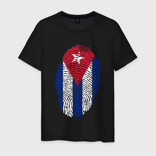 Мужская футболка из хлопка с принтом Куба отпечаток, вид спереди №1