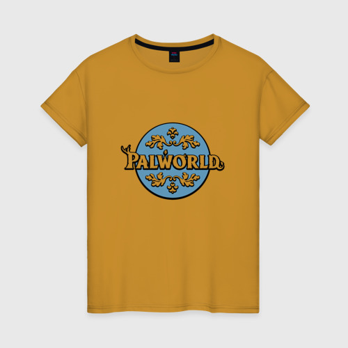 Женская футболка хлопок с принтом Palworld узоры, вид спереди #2