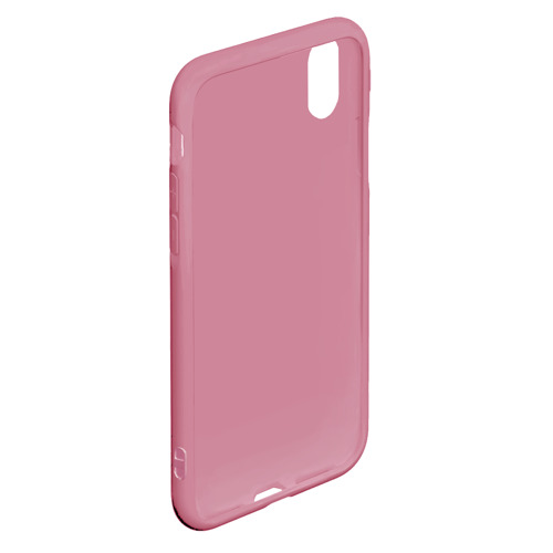 Чехол для iPhone XS Max матовый с принтом Белые клыки на розовом фоне, фото #4