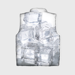 Жилет с принтом Кубики льда на белом для женщины, вид сзади №1. Цвет основы: черный