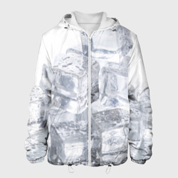 Кубики льда на белом – Мужская куртка 3D с принтом купить со скидкой в -10%