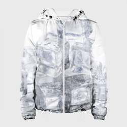 Кубики льда на белом – Женская куртка 3D с принтом купить со скидкой в -10%