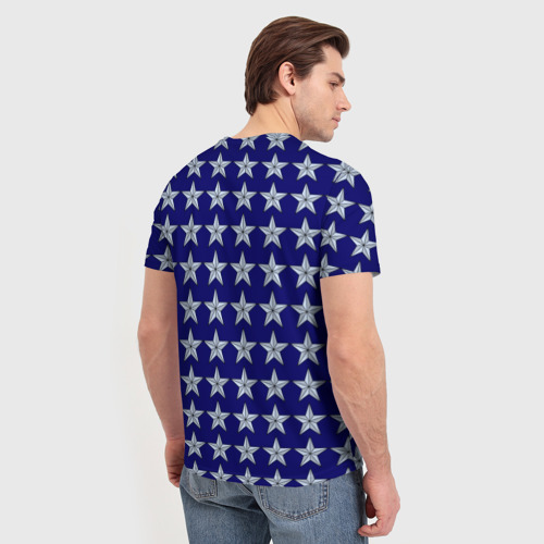 Мужская футболка 3D Звезды защитникам отечества, цвет 3D печать - фото 4