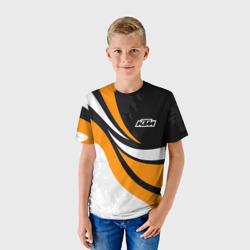 Детская футболка 3D КТМ - оранжевые вставки - фото 2