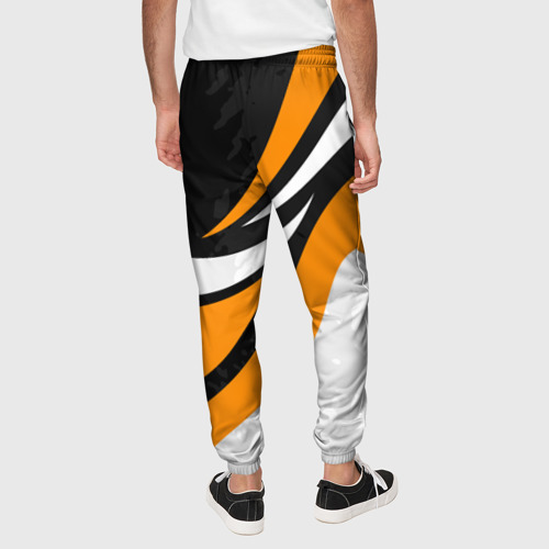 Мужские брюки 3D КТМ - оранжевые вставки, цвет 3D печать - фото 5