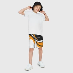 Детские спортивные шорты 3D КТМ - оранжевые вставки - фото 2