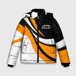 Зимняя куртка для мальчиков 3D КТМ - оранжевые вставки