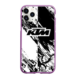 Чехол для iPhone 11 Pro Max матовый KTM- черно-белая абстракция