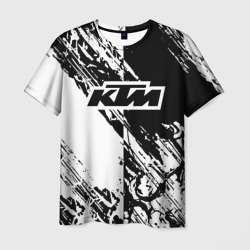 KTM- черно-белая абстракция – Мужская футболка 3D с принтом купить со скидкой в -26%