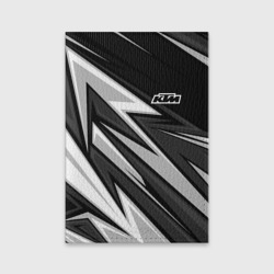 Обложка для паспорта матовая кожа KTM - серая униформа