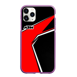 Чехол для iPhone 11 Pro Max матовый KTM - red uniform