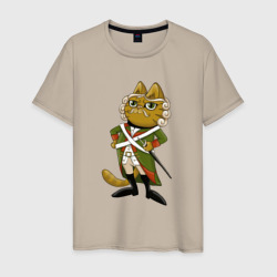 Мужская футболка хлопок Кот-солдат