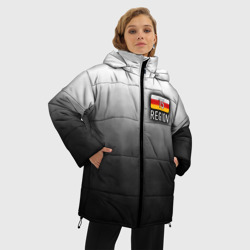 Женская зимняя куртка Oversize 15 регион на спине - фото 2