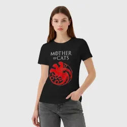 Женская футболка хлопок Мать котов - Mother of cats - фото 2