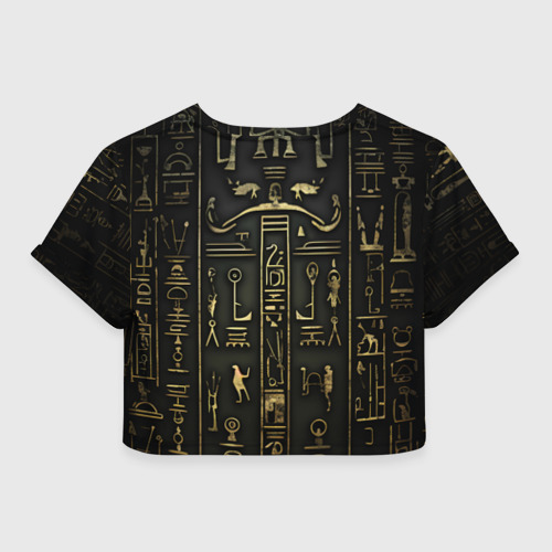 Женская футболка Crop-top 3D Assassin's истоки иероглифы , цвет 3D печать - фото 2