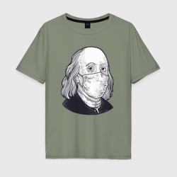 Мужская футболка хлопок Oversize Франклин в маске