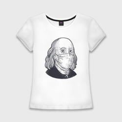 Женская футболка хлопок Slim Франклин в маске