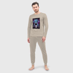 Мужская пижама с лонгсливом хлопок Поднятие уровня в одиночку герой - фото 2