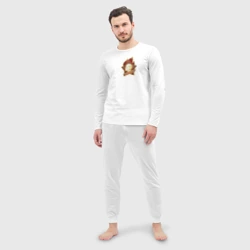 Мужская пижама с лонгсливом хлопок Советский значок пионера с Лениным - Всегда готов  - фото 2