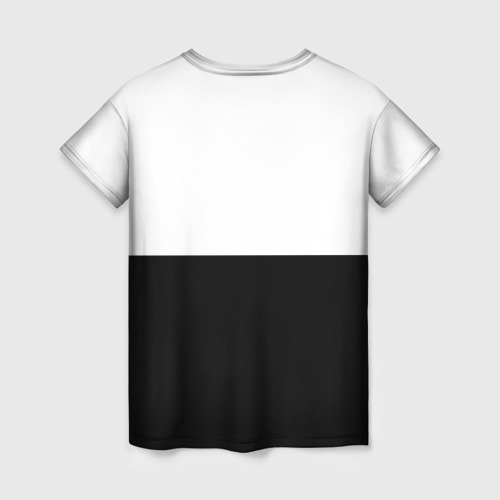 Женская футболка 3D с принтом Силуэт Владимира Ильича Ленина, вид сзади #1