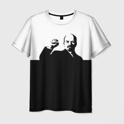 Силуэт Владимира Ильича Ленина – Мужская футболка 3D с принтом купить со скидкой в -26%