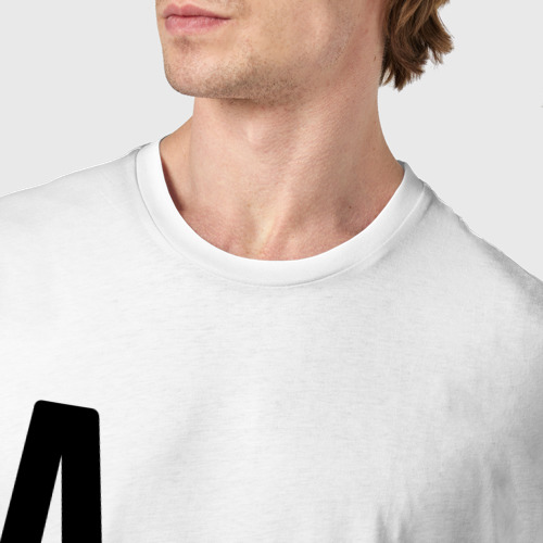 Мужская футболка хлопок Анатолий - мужчина с очень большой буквы, цвет белый - фото 6