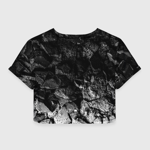 Женская футболка Crop-top 3D Pink Floyd black graphite, цвет 3D печать - фото 2