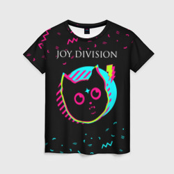 Женская футболка 3D Joy Division - rock star cat