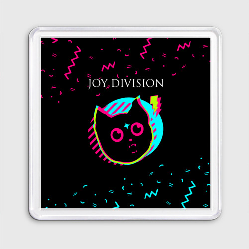 Магнит 55*55 Joy Division - rock star cat