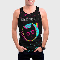 Мужская майка 3D Joy Division - rock star cat - фото 2