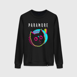 Женский свитшот хлопок Paramore rock star cat