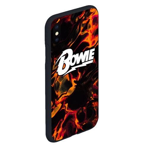 Чехол для iPhone XS Max матовый David Bowie red lava - фото 3