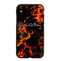 Чехол для iPhone XS Max матовый Children of Bodom red lava