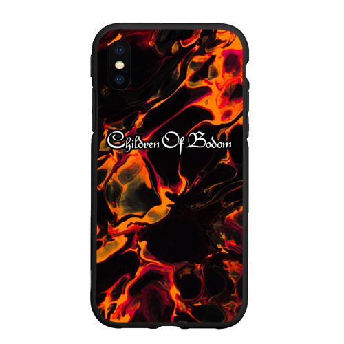 Чехол для iPhone XS Max матовый Children of Bodom red lava