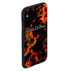 Чехол для iPhone XS Max матовый Children of Bodom red lava - фото 2