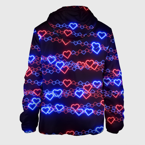 Мужская куртка 3D Оковы-сердца, синяя половинка, цвет 3D печать - фото 2