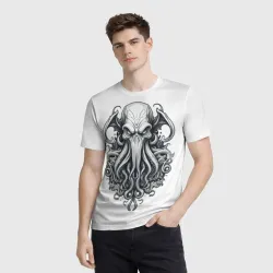 Мужская футболка 3D Cthulhu monster - фото 2