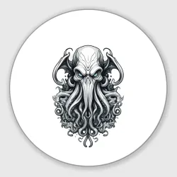 Круглый коврик для мышки Cthulhu monster